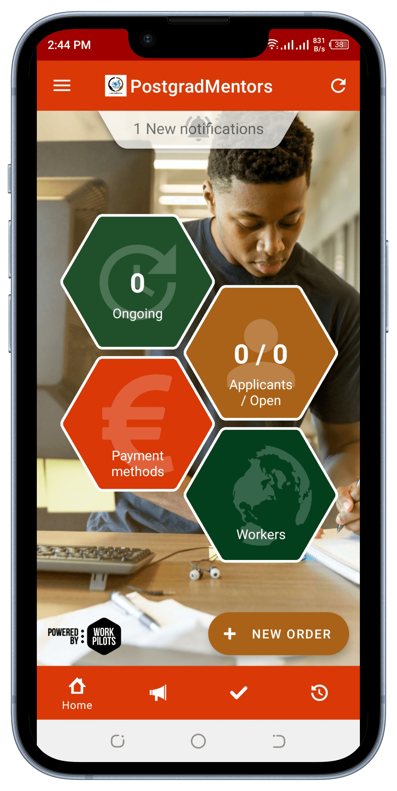 PostgradMentors mentee dashboard